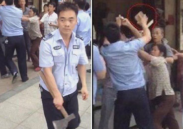 邵阳城管与商户冲突续：官方称斧头系从店主手夺下