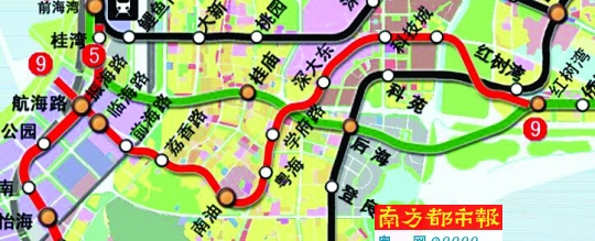 深圳地铁9号线延长线线路图.